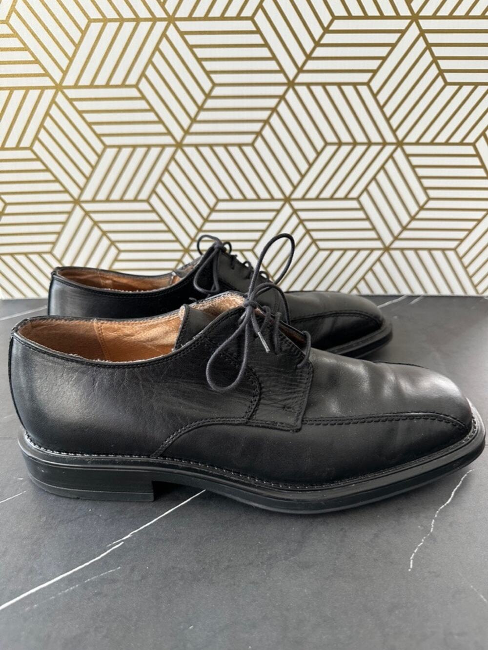 London Underground Men's Black Oxford Shoes | Size 10.5
